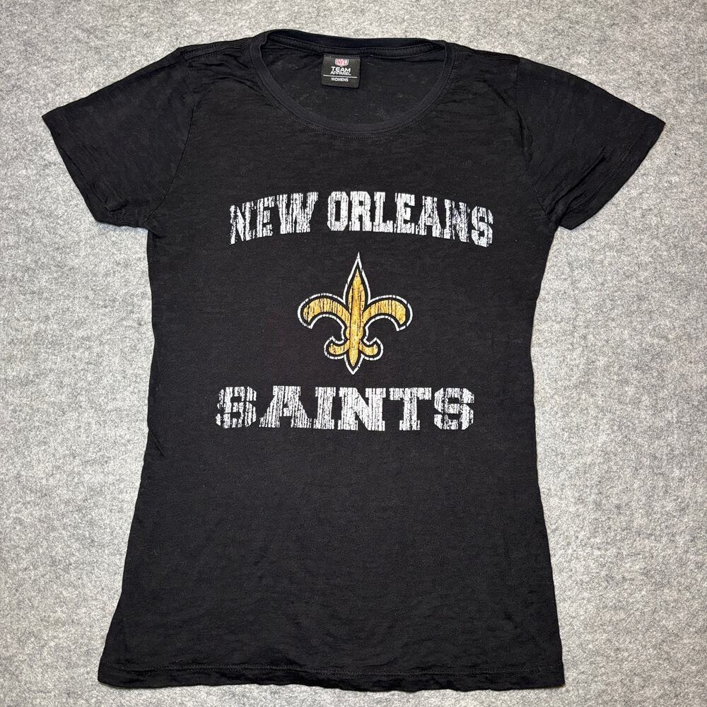 NFL TEAM APPAREL Women L Black Graphic Tee